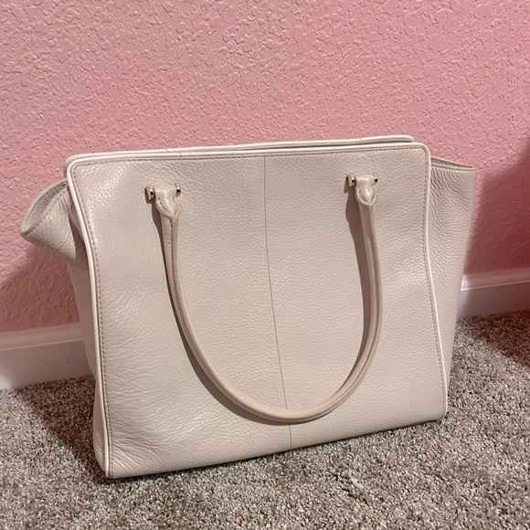 Kate Spade Beige Cream Chester Street Allyn Pebbled Leather Large Tote Purse - Picture 3 of 7